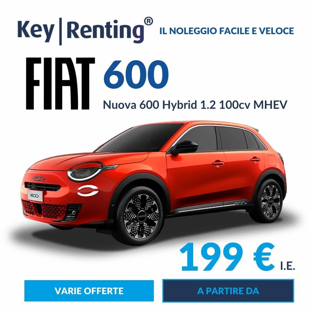 FIat 600 Noleggio Lungo Termine Offerta Key Renting