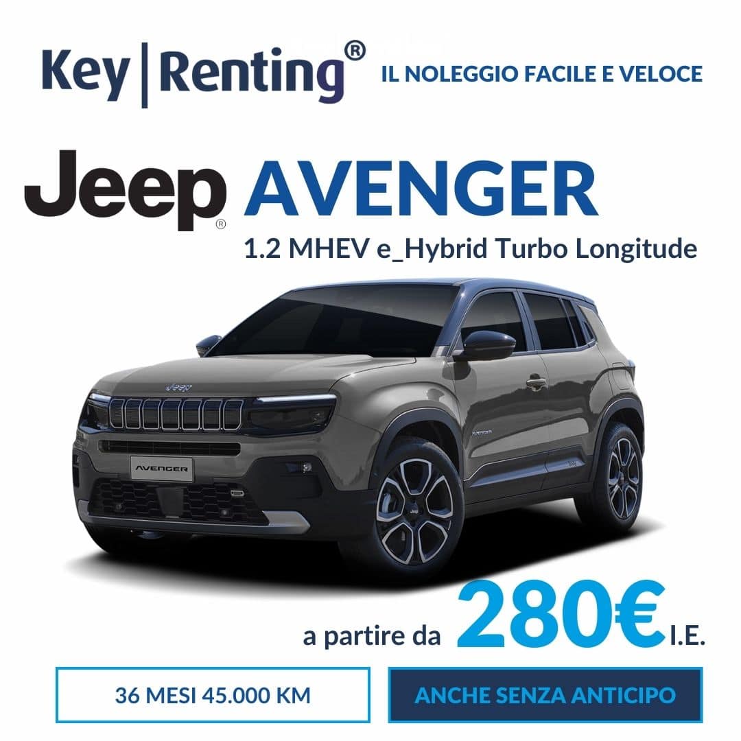 Jeep Avenger Noleggio Lungo Termine Offerta Key Renting